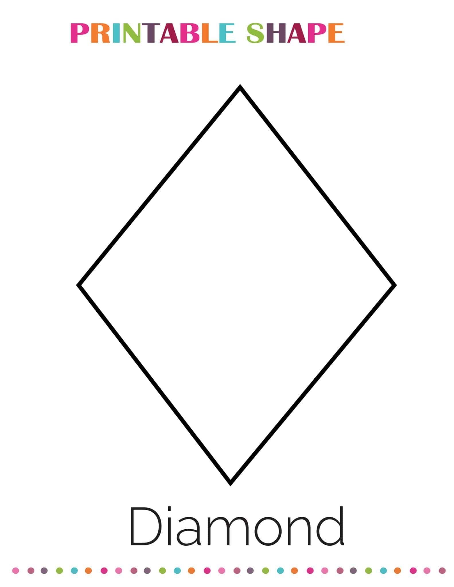 Free Printable Diamond Template
