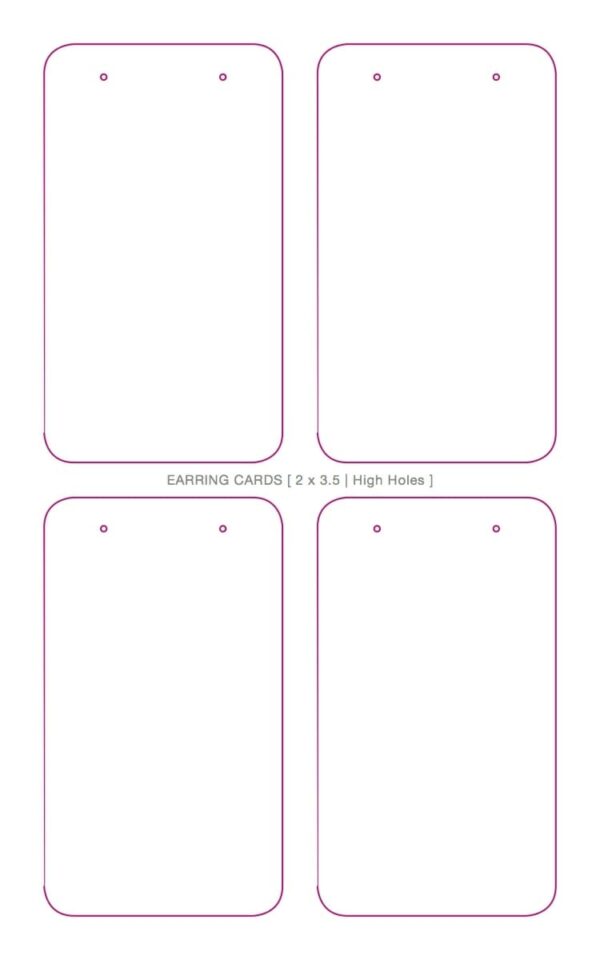Earring Card Template Printable