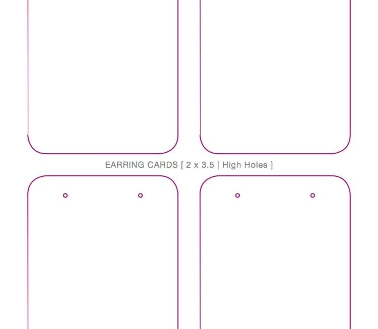 Free Printable Earring Card Template Printable Templates