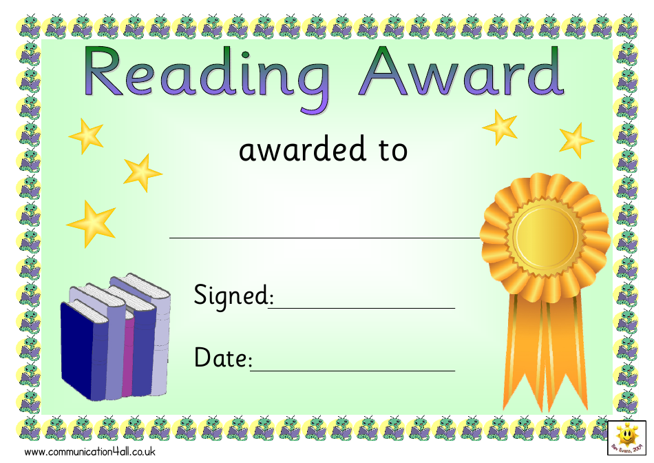 Free Printable Editable Reading Certificates Templates Printable Free Printable Editable Reading Certificates Templates Printable