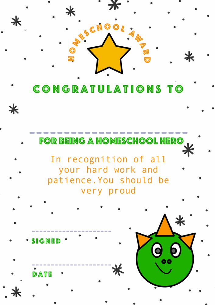 Free Printable End Of Home Learning Certificates Homeschool Writing 