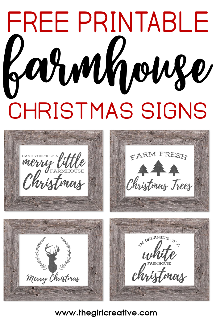 Free Printable Farmhouse Christmas Signs Free Printable Farmhouse Christmas Signs