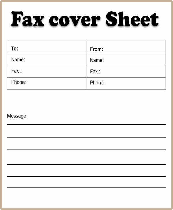 Free Printable Fax Cover Sheet