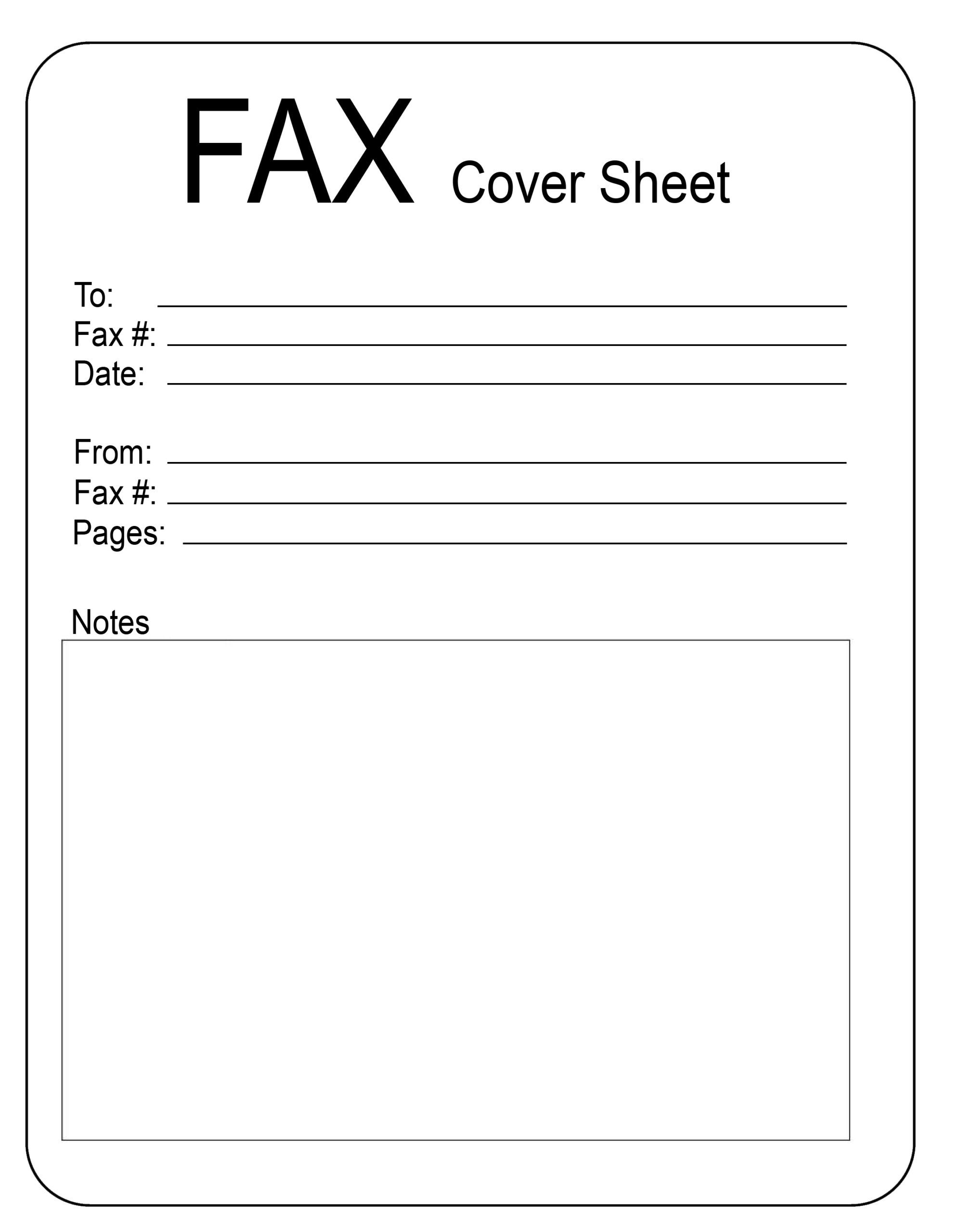 Free Printable Fax Cover Sheet Template