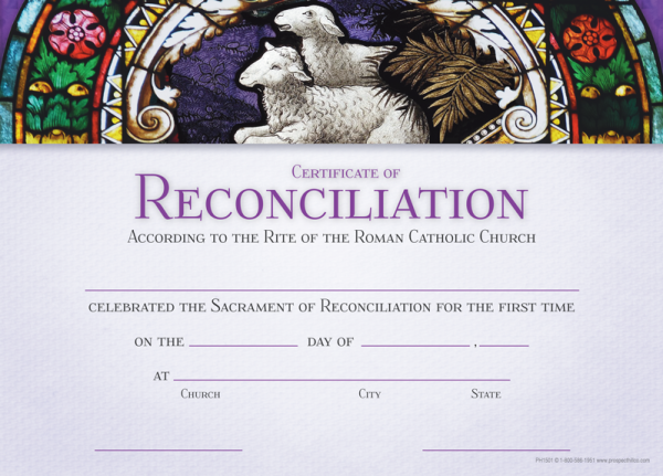 Reconciliation Certificate Printable Free
