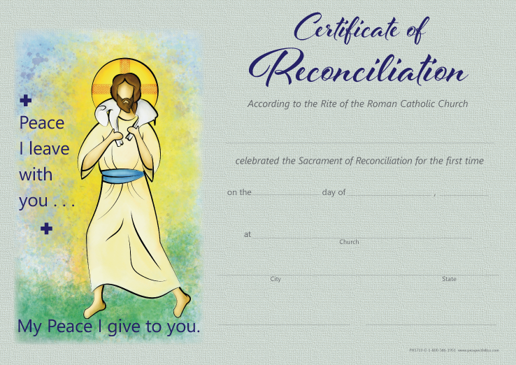 Free Printable First Reconciliation Certificates Free Templates Printable