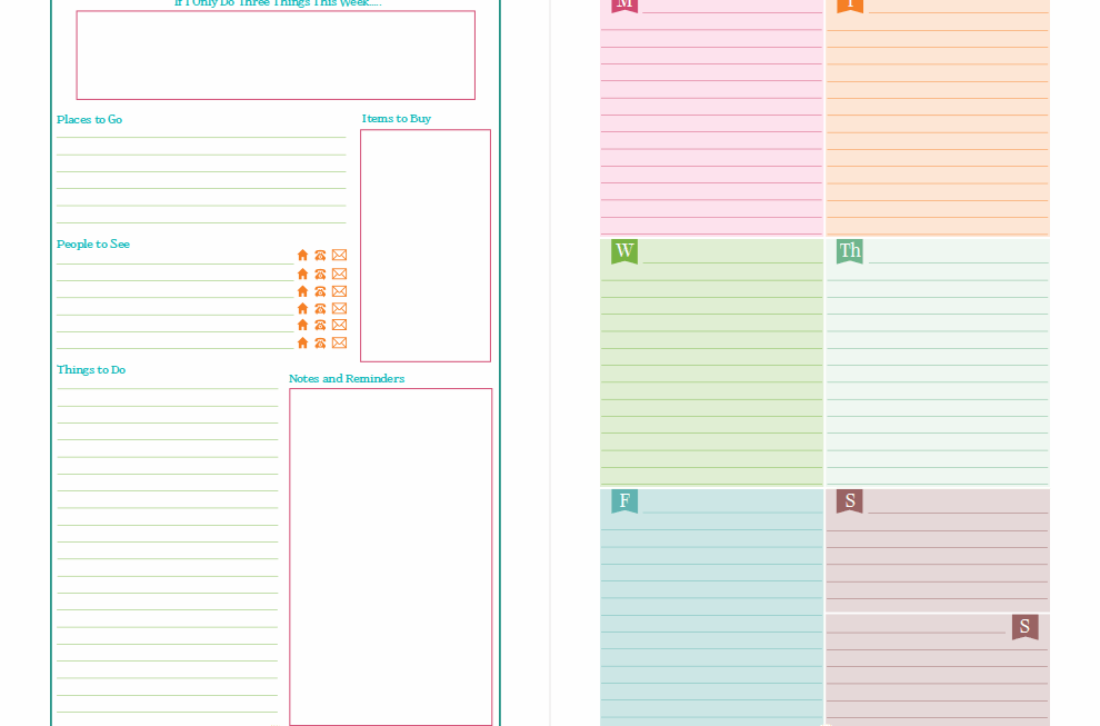 Free Printable Half Size Planner Pages Printable Online