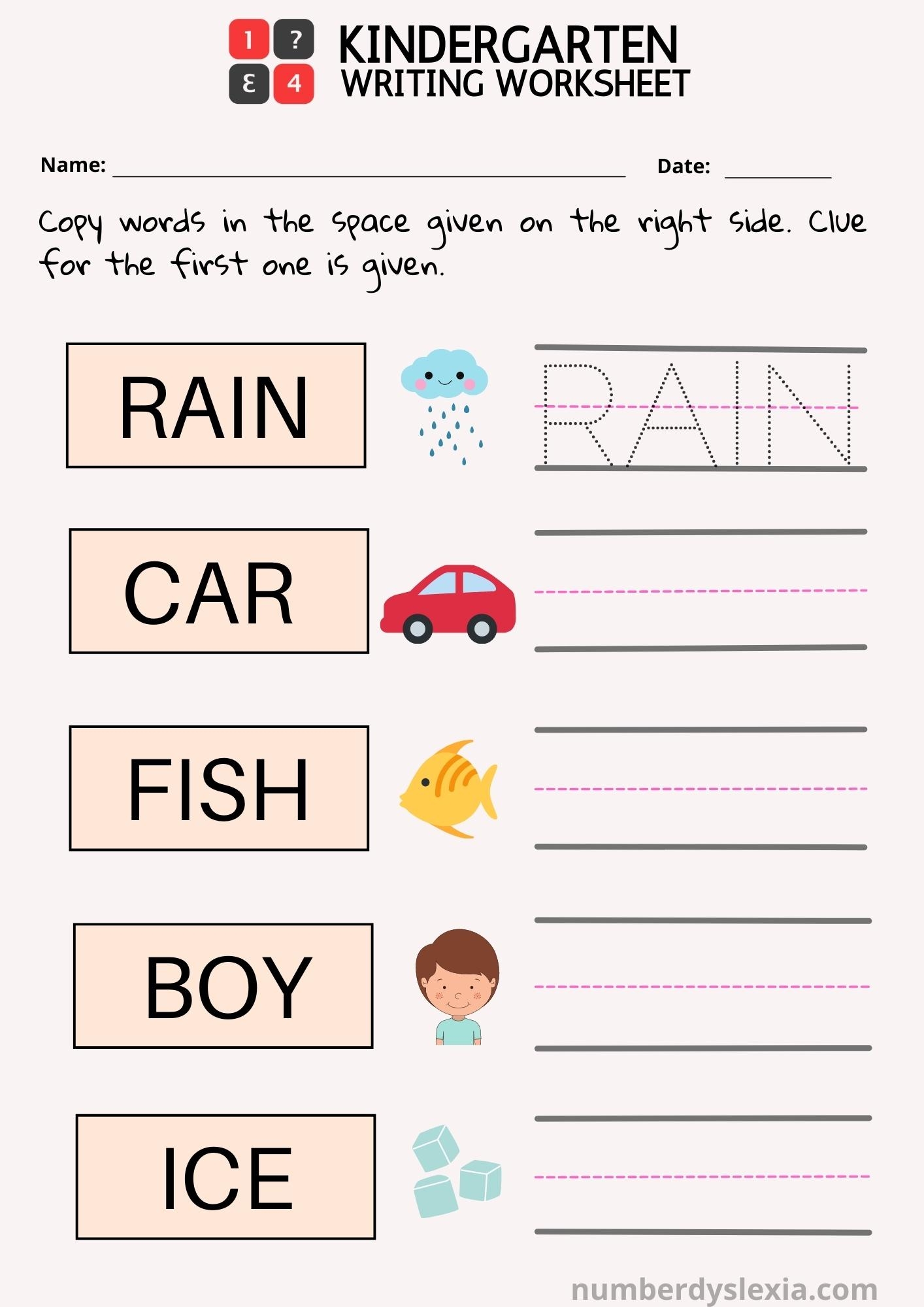 Free Printable Kindergarten Writing Worksheets Free Templates Printable