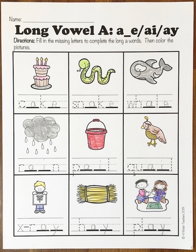 Free Printable Long Vowel Worksheets