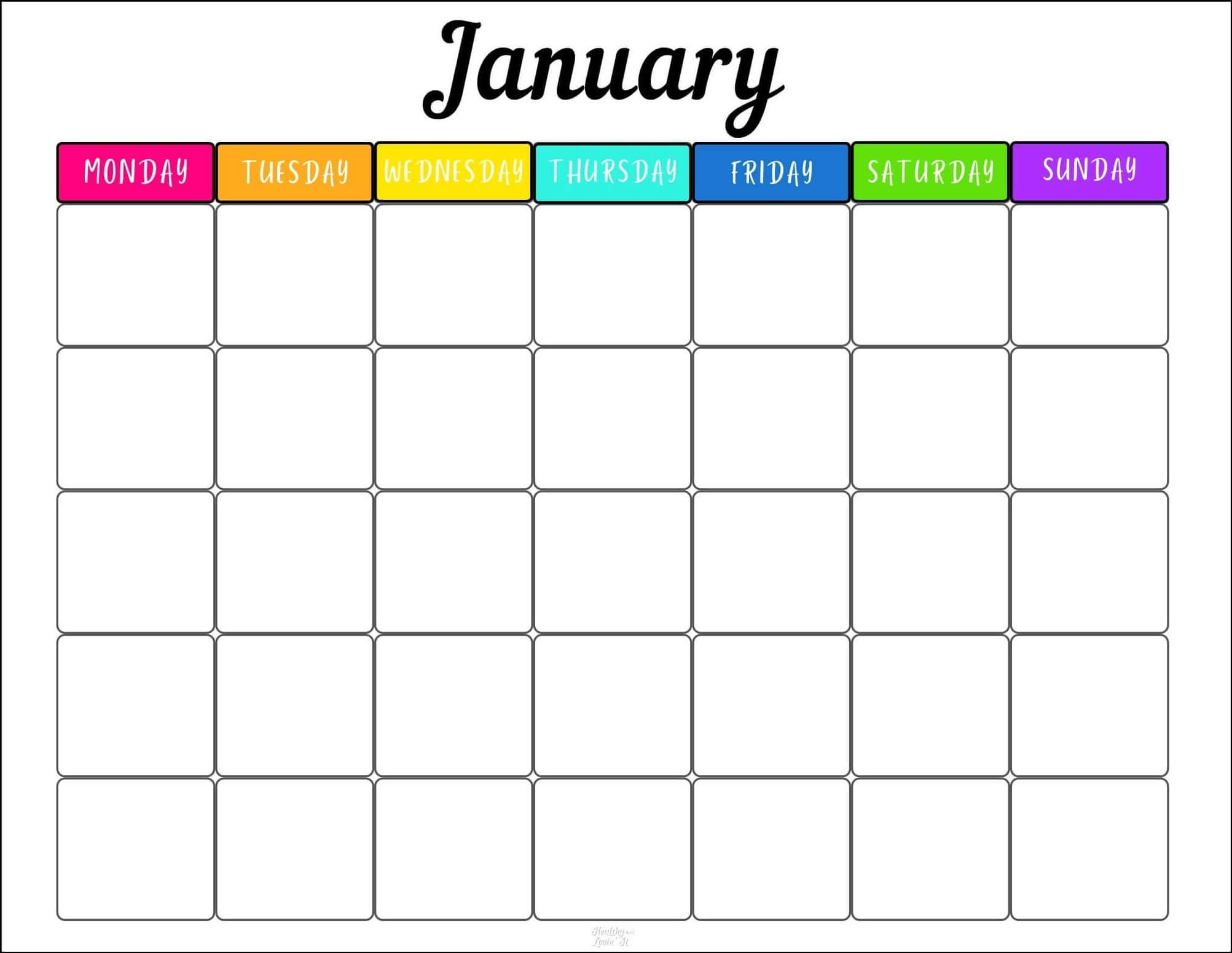 Free Printable Monthly Scheduling Calendar