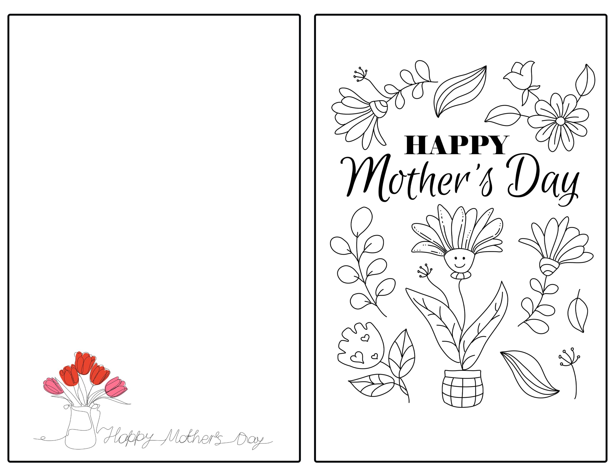 Free Printable Mother 39 s Day Cards To Color And More For Kids Happy Free Printable Mother 39 s Day Cards To Color And More For Kids Happy