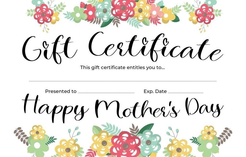 Free Printable Mothers Day Gift Certificates Printable Templates