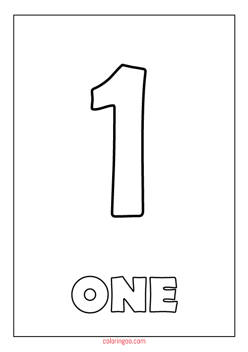 Number 1 Free Printable Template Number 1 Free Printable Template