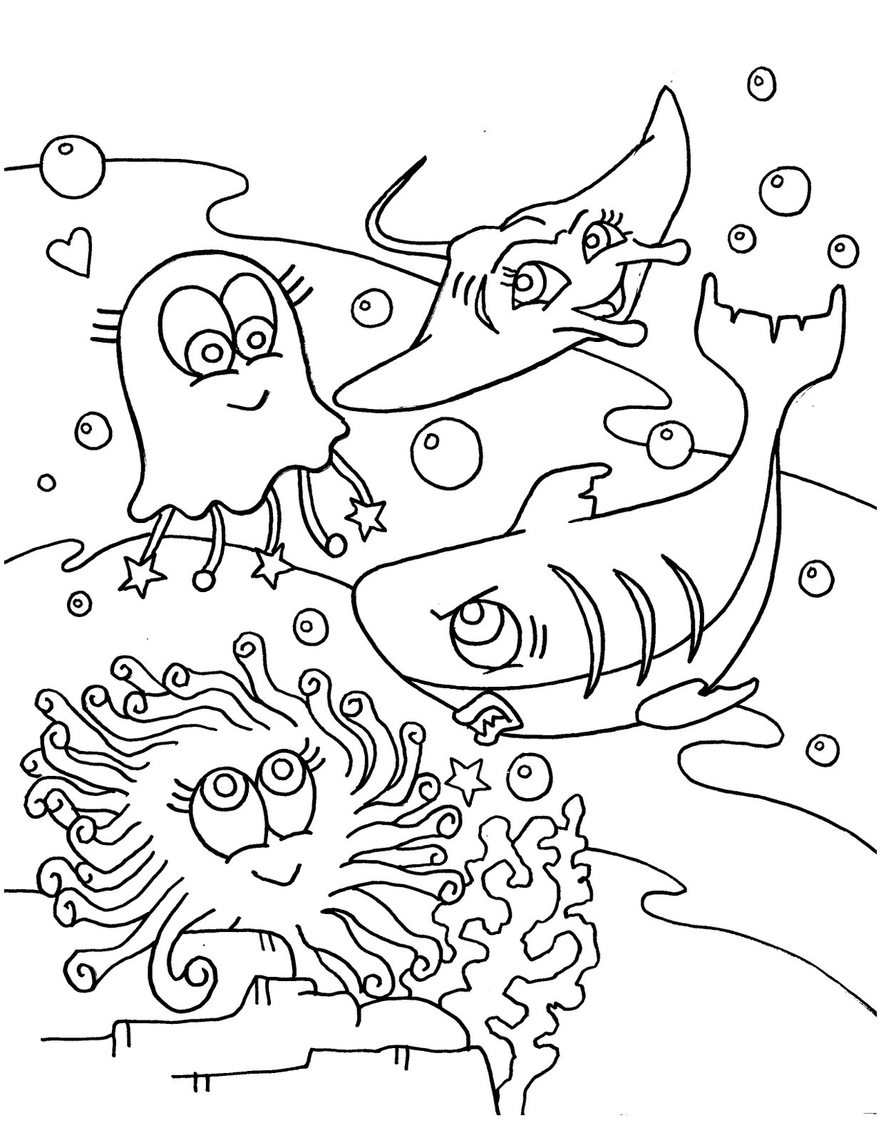 Free Printable Marine Life Coloring Pages Free Printable Marine Life Coloring Pages