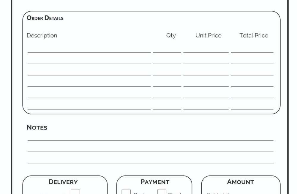 Free Printable Order Forms For Crafts Printable Forms Free Online