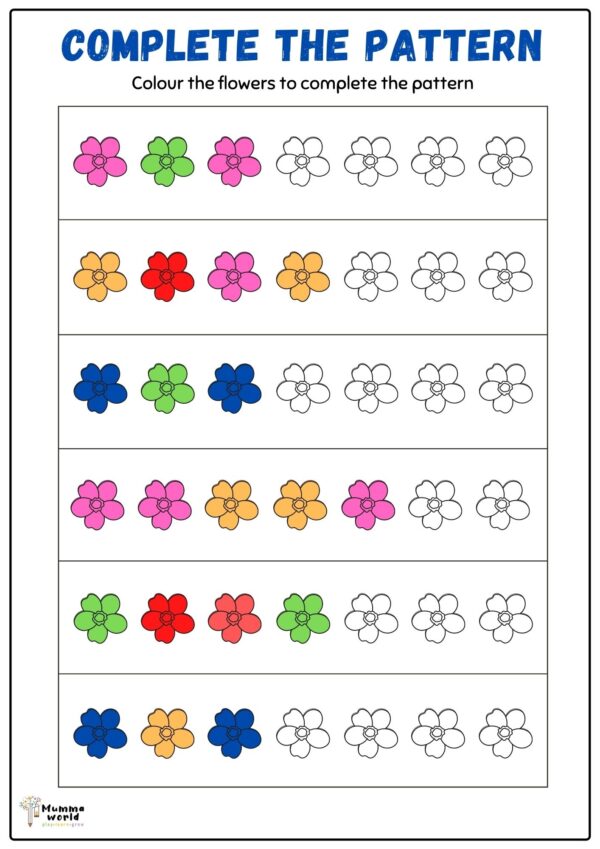 Free Printable Patterns Worksheets