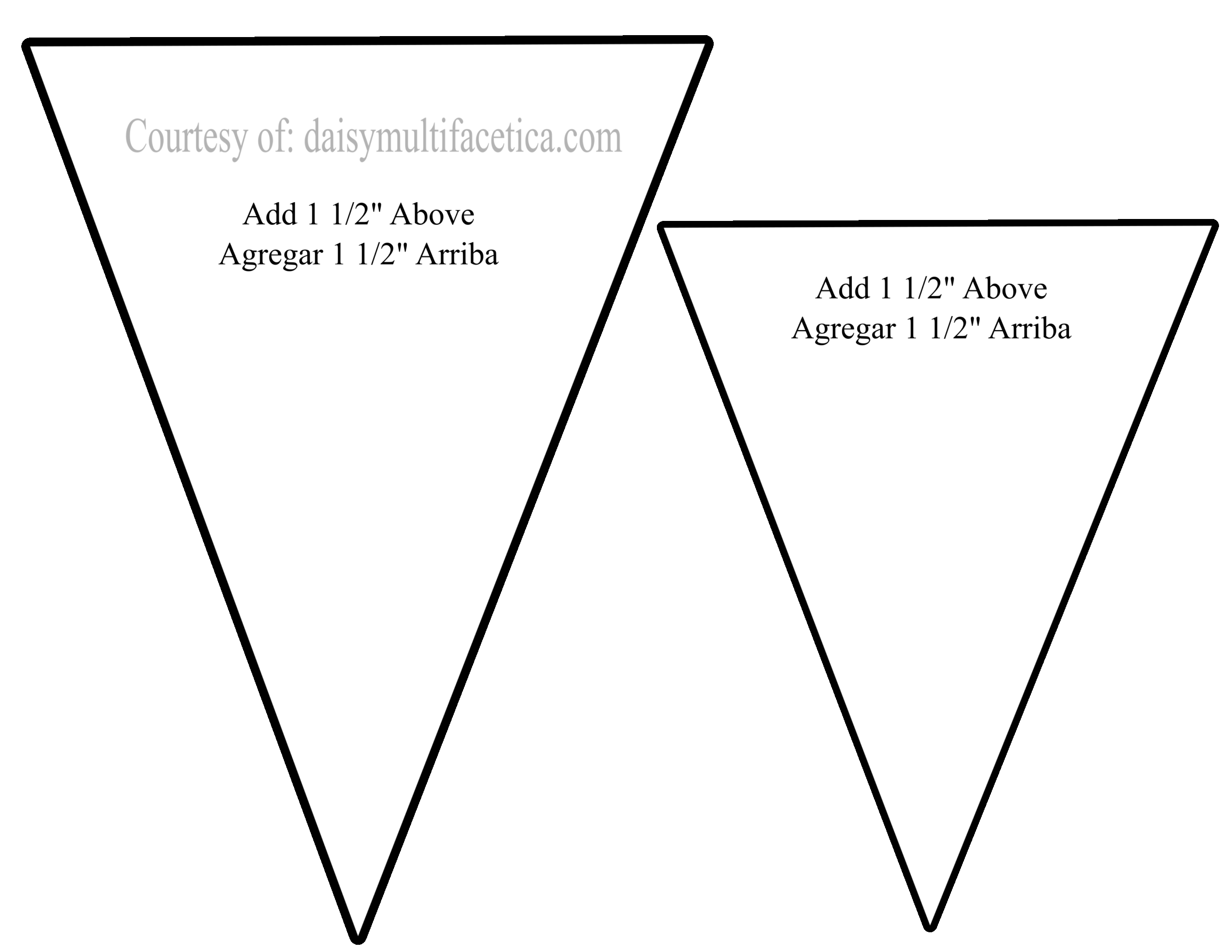 FREE Printable Pennant Banner Template PNG 3 Styles Daisy Multifac tica