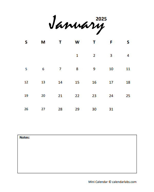 Free Printable Portrait Monthly Calendar 2025 Celeste Vega