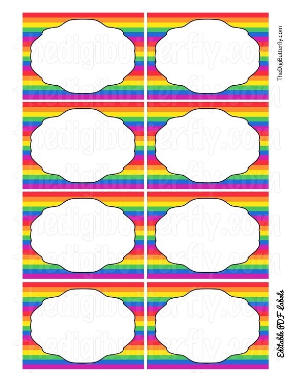 Free Printable Rainbow Name Tags Rainbow Names Classroom Name Tags 