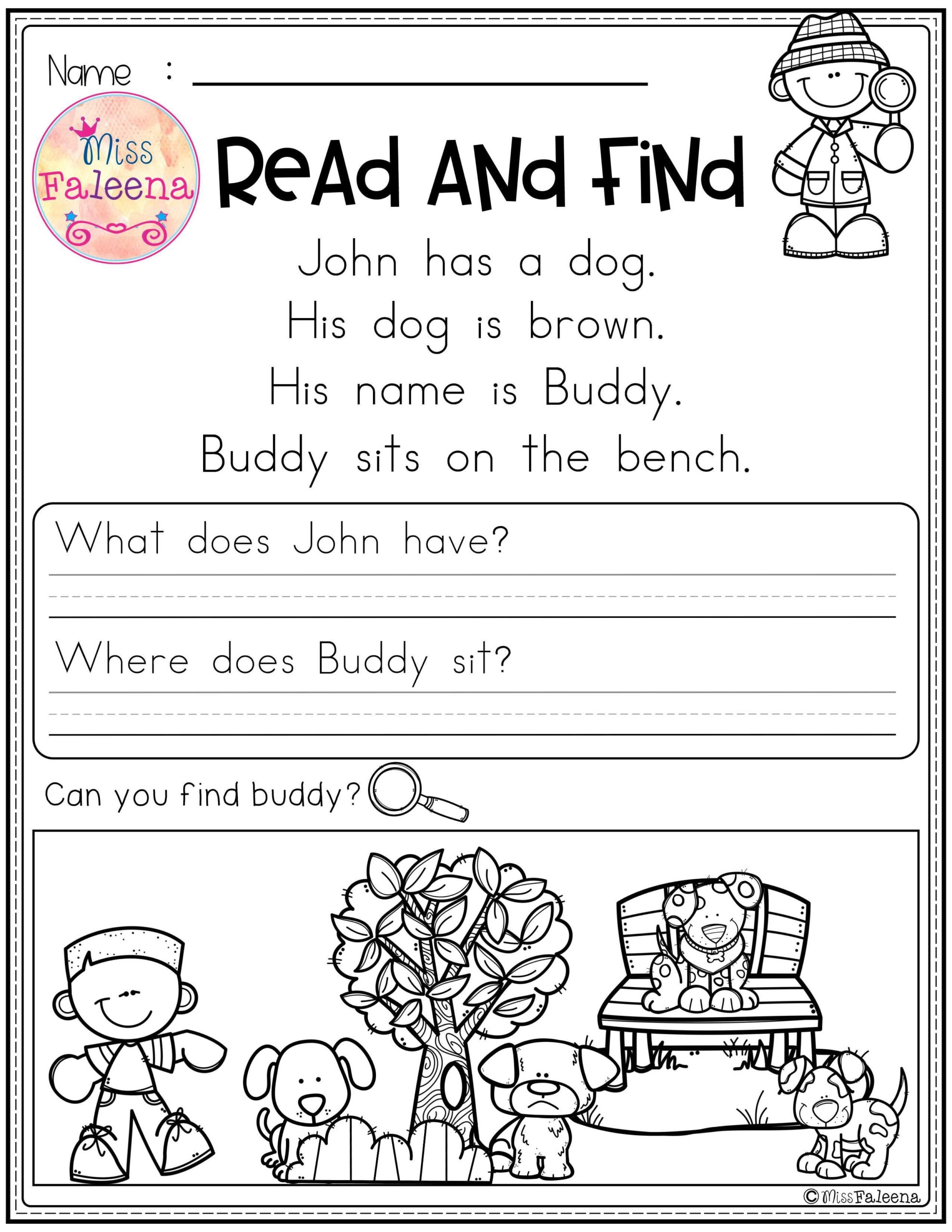 Free Printable Kindergarten Sets Of Reading Comprehension Passages