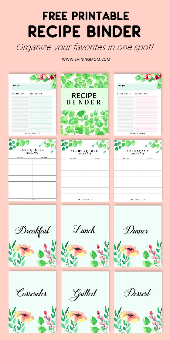 Free Printable Recipe Binder 25 Fab Pages For Your Kitchen 