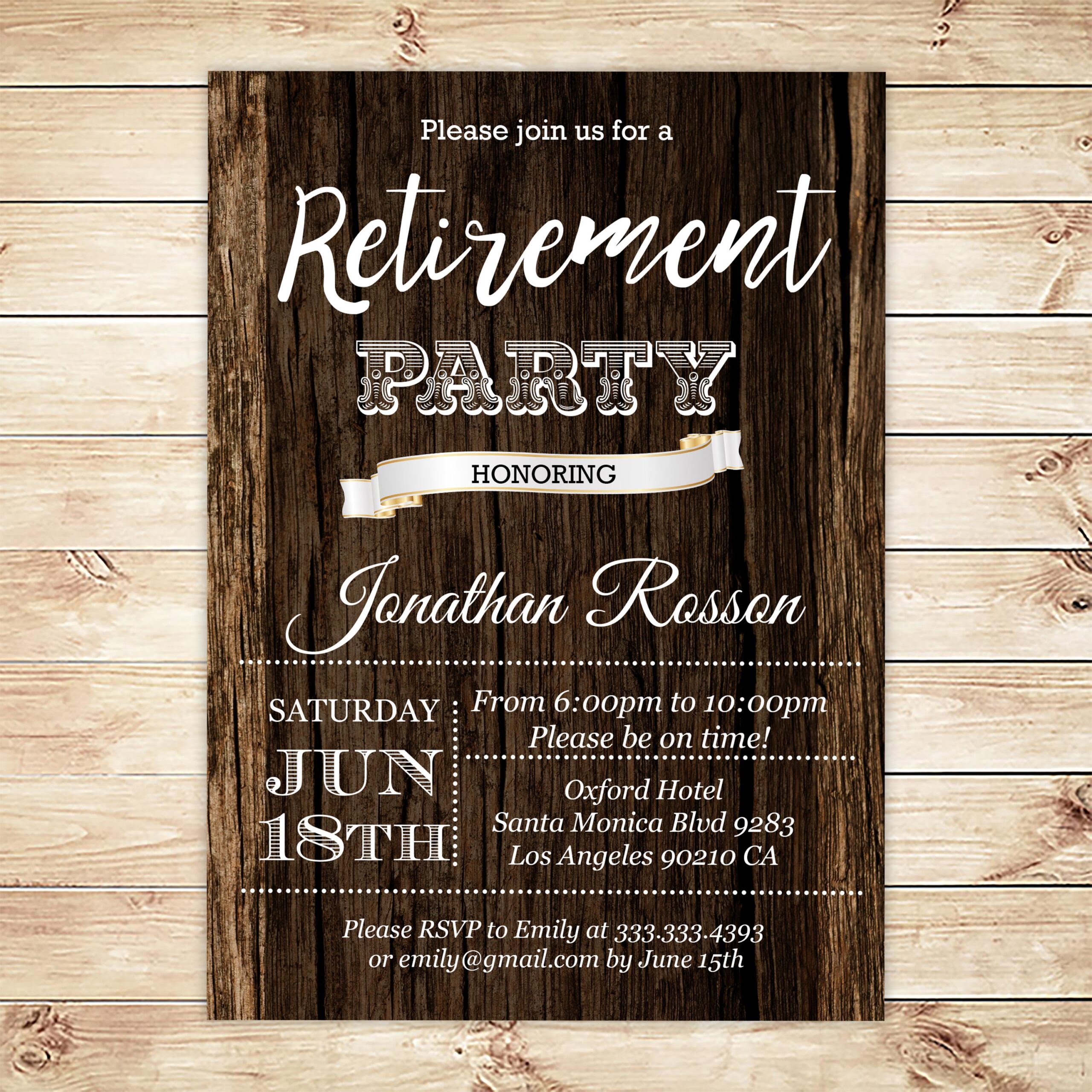 Free Printable Retirement Party Invitation Templates For Word Printable 