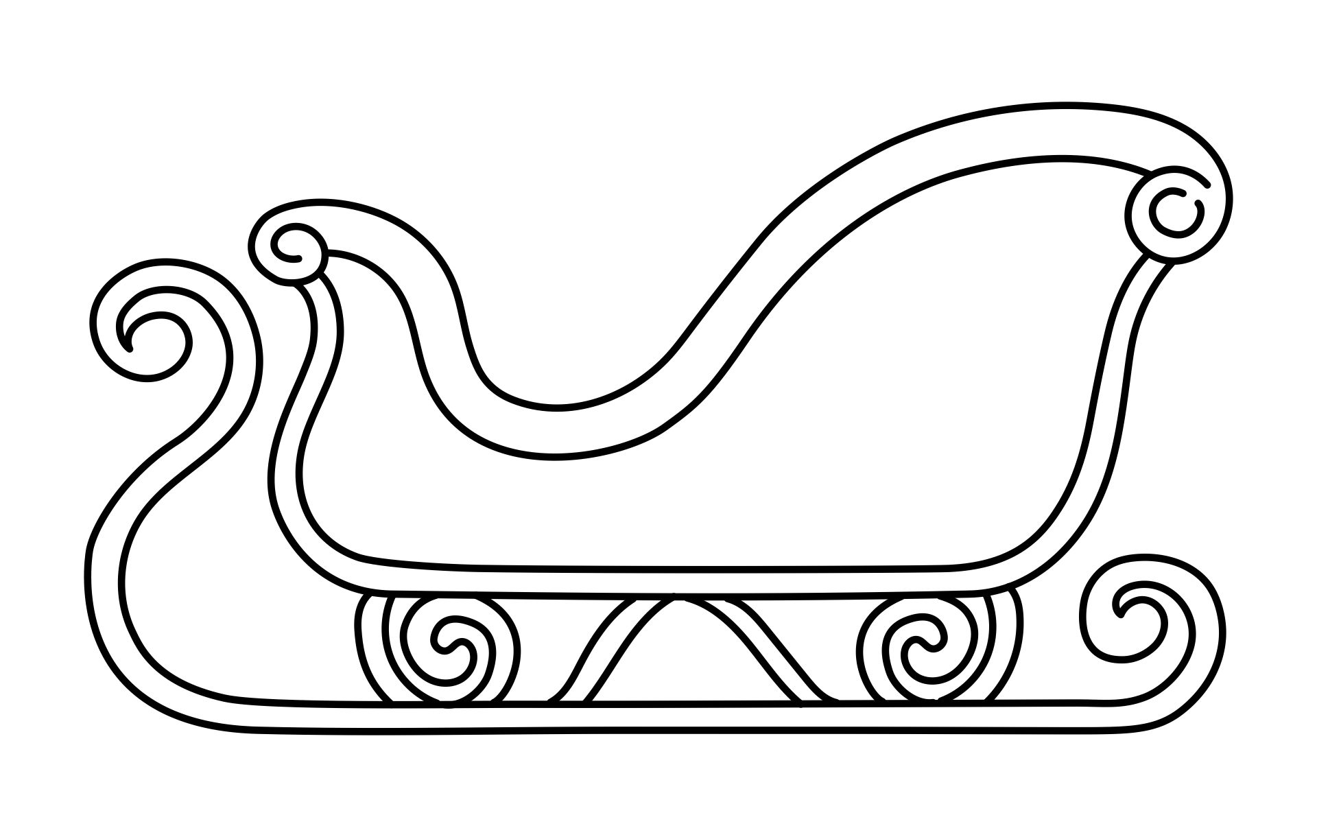 Free Printable Santa Sleigh Coloring Pages