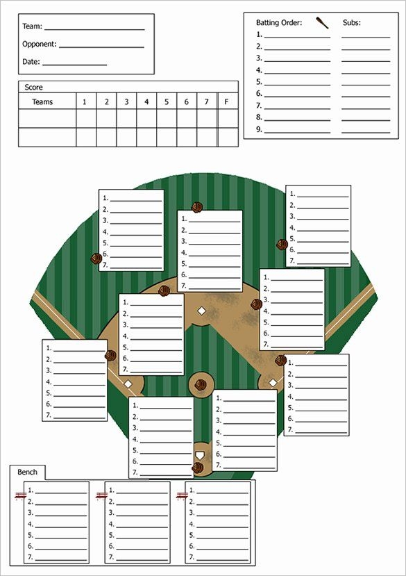 Free Printable Softball Lineup Template