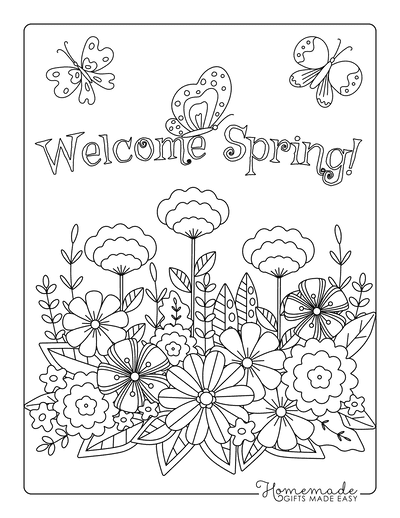 Free Printable Spring Coloring Pages For Kids Adults Free Printable Spring Coloring Pages For Kids Adults