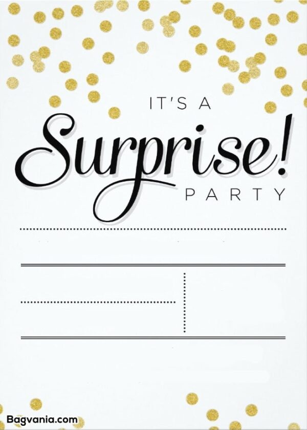Free Printable Surprise Party Invitation Templates