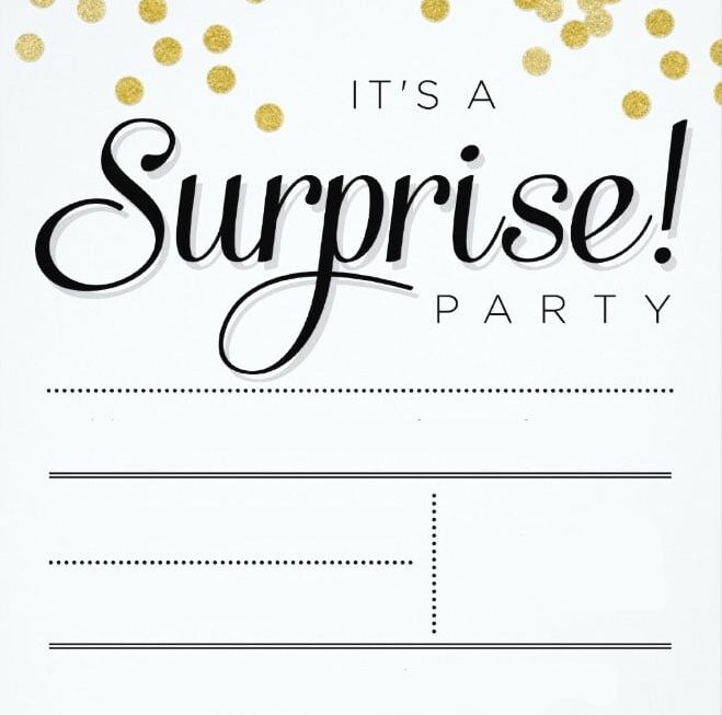 Free Printable Surprise Birthday Invitations FREE Printable Birthday