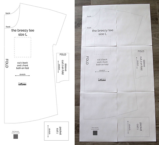 Free Printable T shirt Pocket Pattern