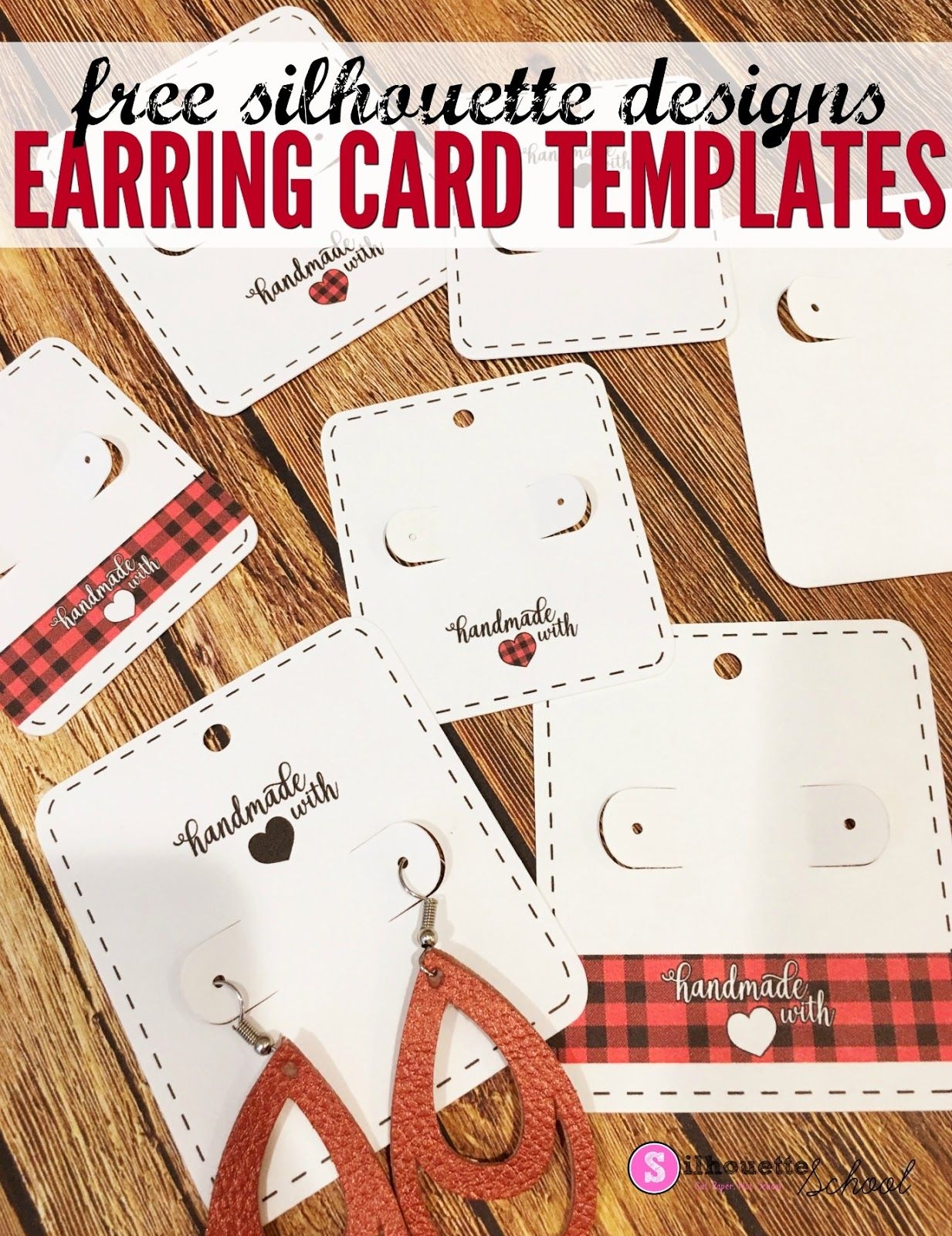 Earring Card Template Printable Earring Card Template Printable