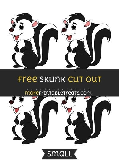 Free Skunk Cut Out Small Size Printable