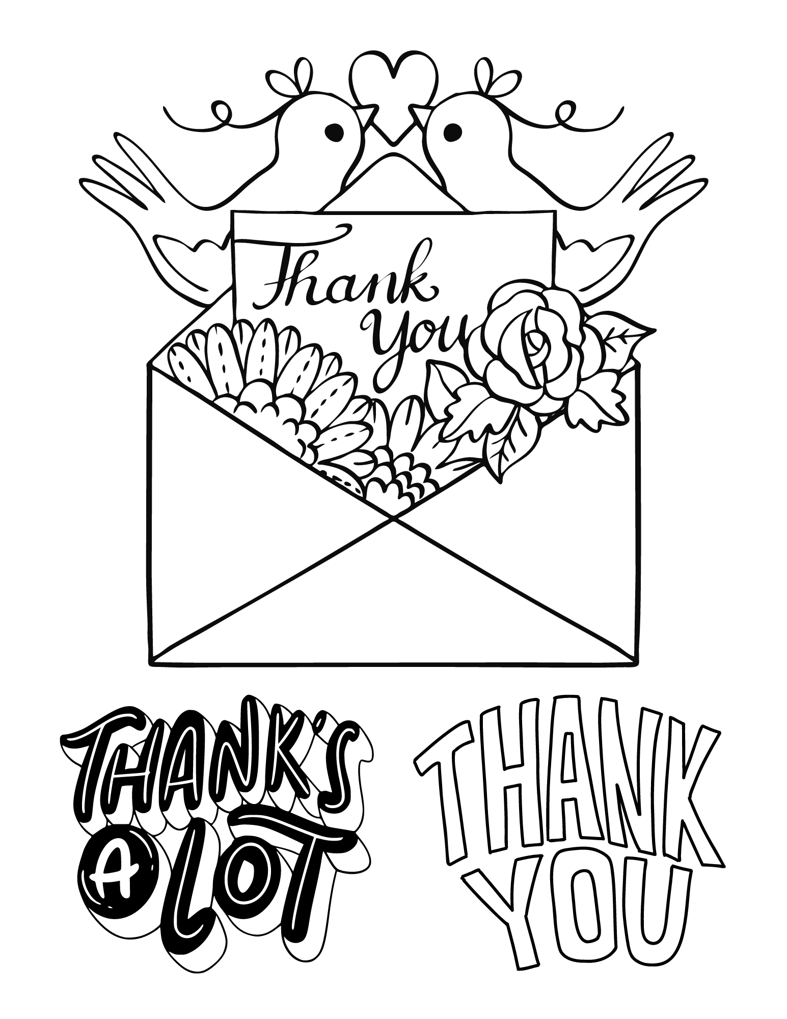 Free Thank You Coloring Pages For Kids And Adults