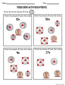 Free Touch Money Worksheets By Learning Made Light TpT Free Touch Money Worksheets By Learning Made Light TpT