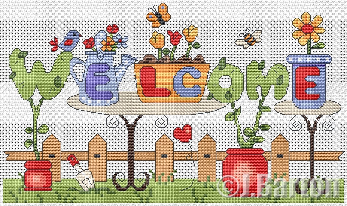 Welcome Friends Free Printables Patterns Cross Stitch
