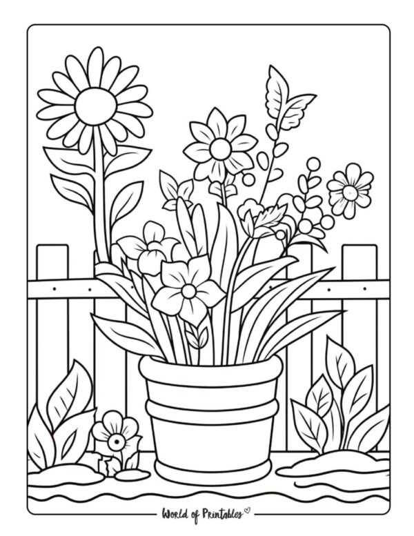 Free Printable Coloring Pages Gardens