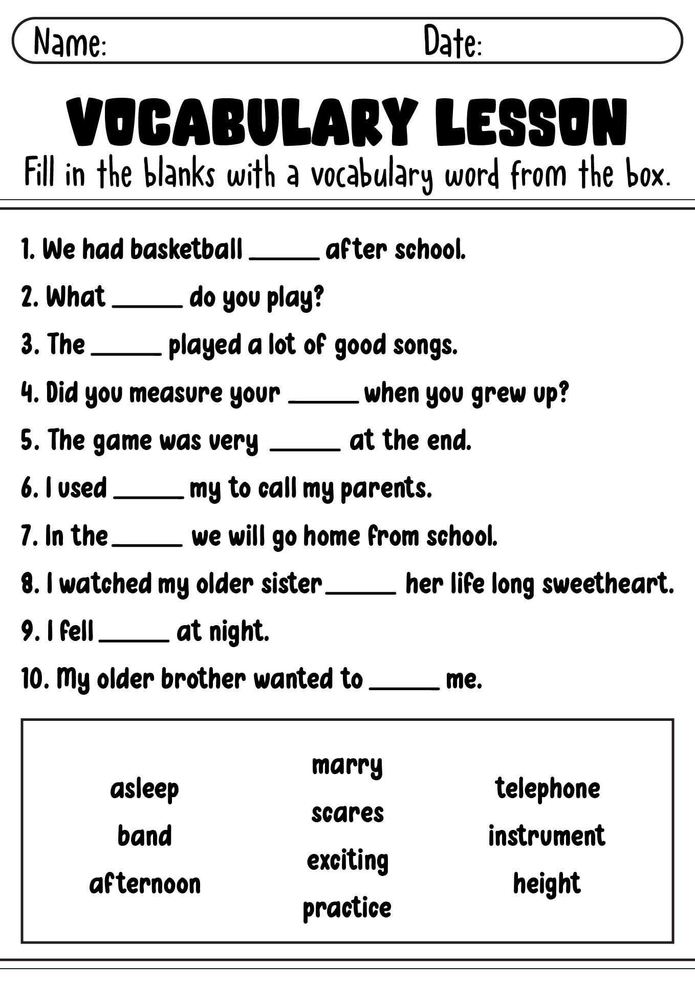 Grammar Worksheets 9th Grade