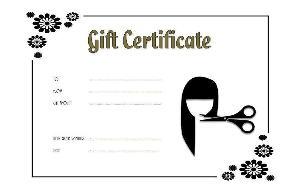 Hair Salon Gift Certificate Template Free Printable