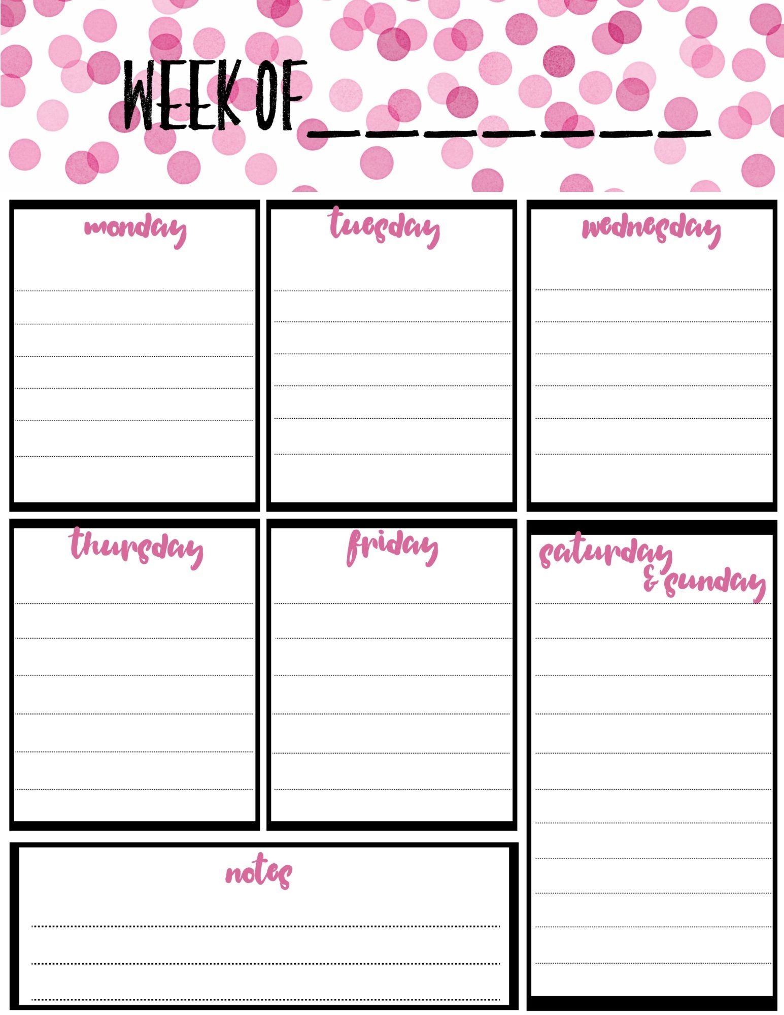 Half Size Printable Planner Pages Free Jason B Matthews