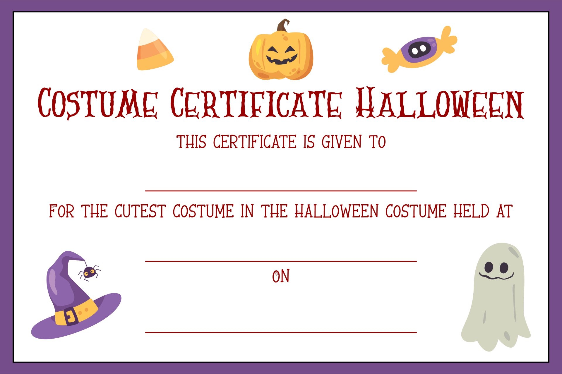 Halloween Awards 15 Free PDF Printables Printablee