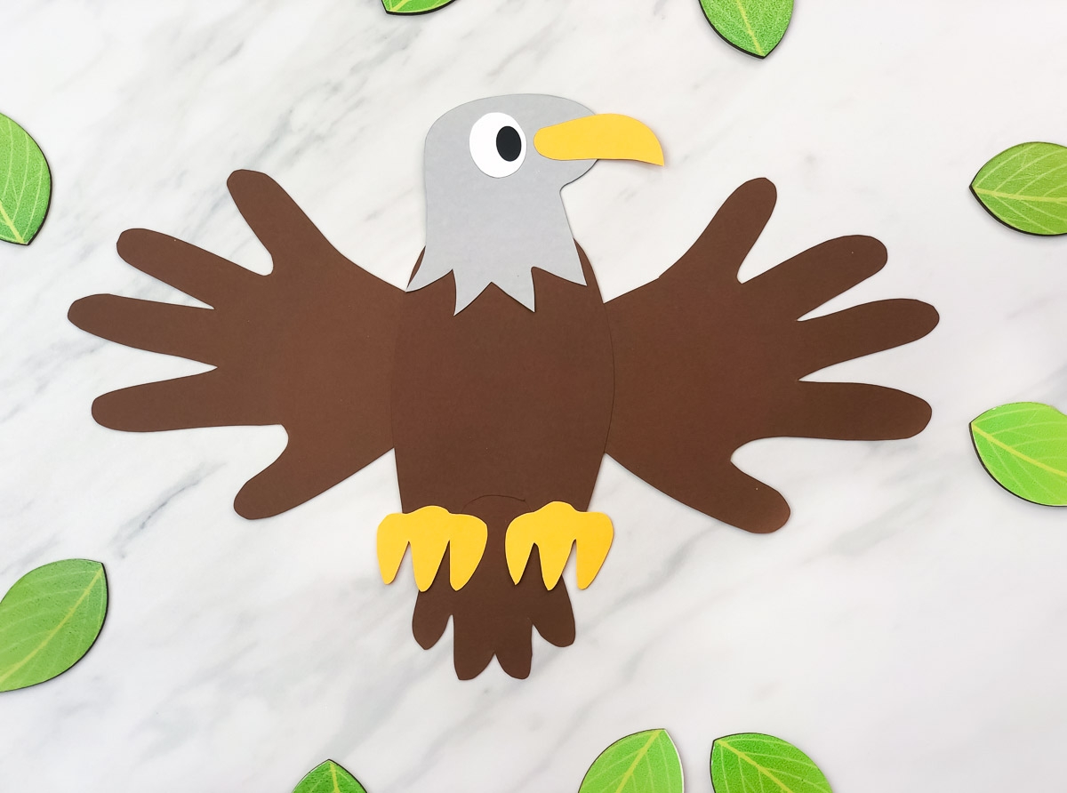 Handprint Bald Eagle Craft For Kids Free Template Handprint Bald Eagle Craft For Kids Free Template