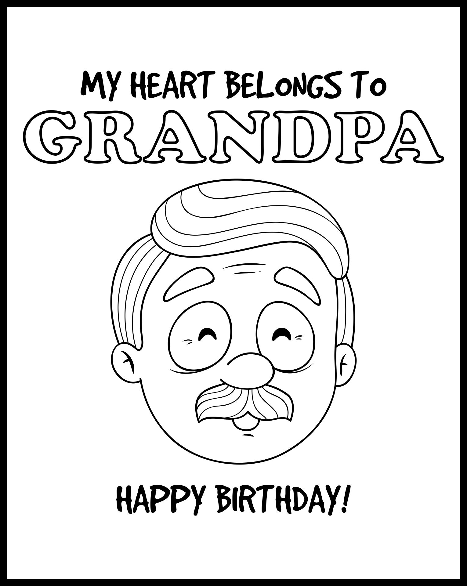 Happy Birthday Grandpa Printable Card