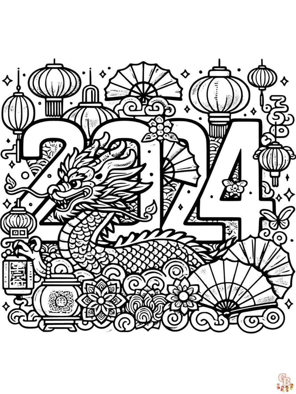 Happy New Year 2025 Coloring Pages Printable Free Download Robyn Christye