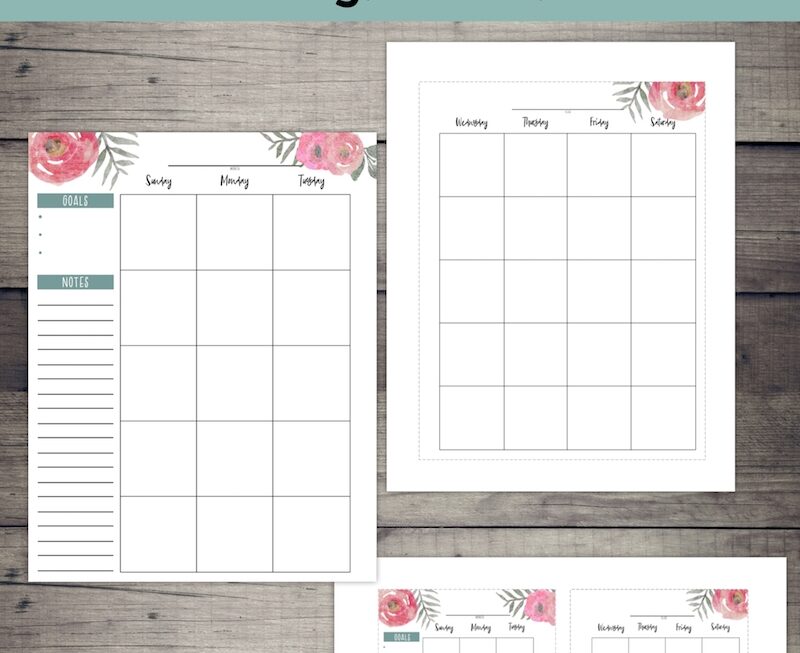 Happy Planner Free Printable Pages Floral Paper Trail Design
