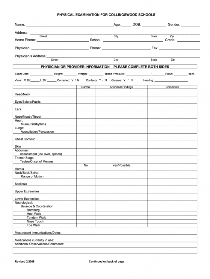 Health Physical Form Template Word Example Minasinternational Health Physical Form Template Word Example Minasinternational