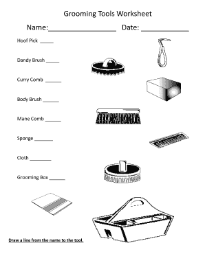Horse Grooming Tools Worksheets Fill Online Printable Fillable  Horse Grooming Tools Worksheets Fill Online Printable Fillable