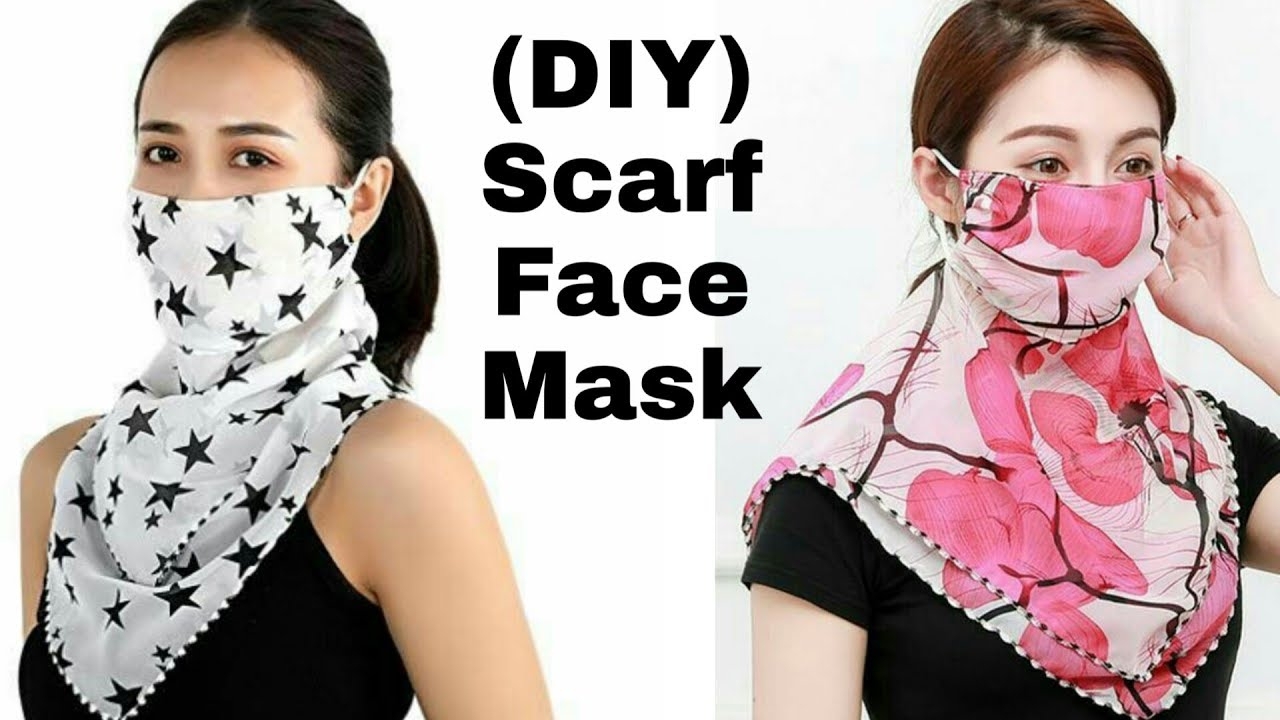 How To Stitch Fabric Scarf Face Mask DIY Fabric Face Mask At Home How To Stitch Fabric Scarf Face Mask DIY Fabric Face Mask At Home