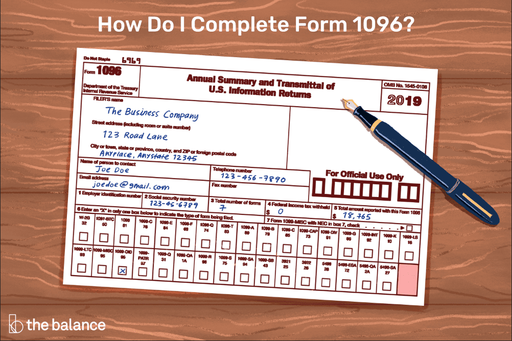 Irs Form 1096 Fillable Printable Forms Free Online Irs Form 1096 Fillable Printable Forms Free Online
